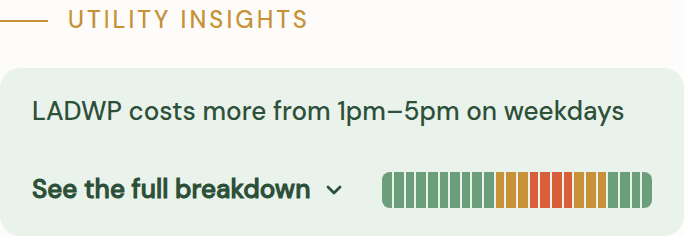 Utility Insights: LADWP costs more from 1pm to 5pm on weekdays
